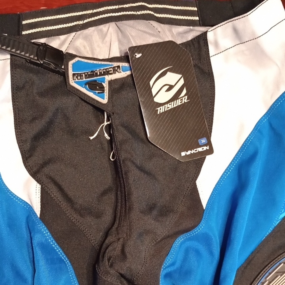 Answer Motocross Racing Riding Men's Black and Blue Pants - Picture 3 of 16